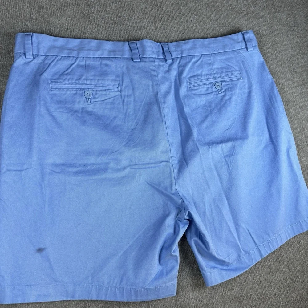 Vineyard Vines Mens 42 Blue Chino Shorts Cotton Stretch Flat Front Casual